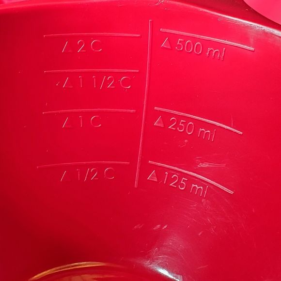 Randy Kaas POURfect Measuring Bowls Red Lot of 6 Handles Mixing Non Skid Bottom - Picture 6 of 15